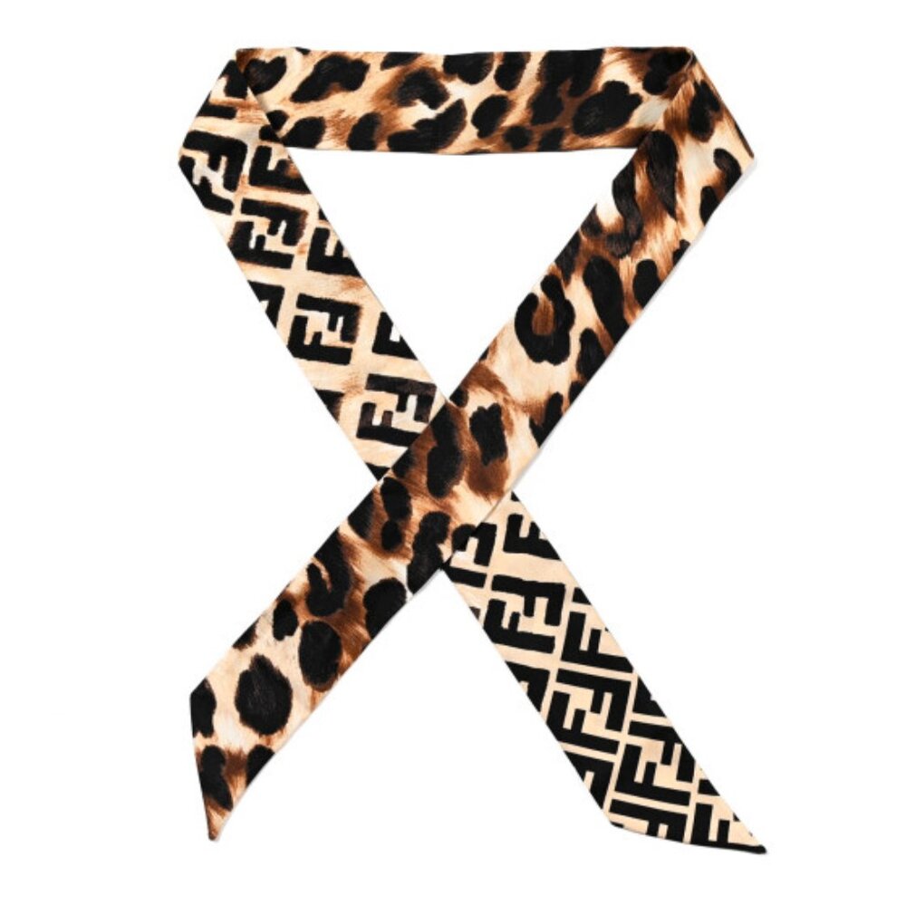 Fendi silk wrappy in beautiful leopard print